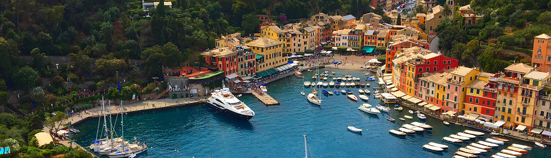 Portofino bay, aerial view