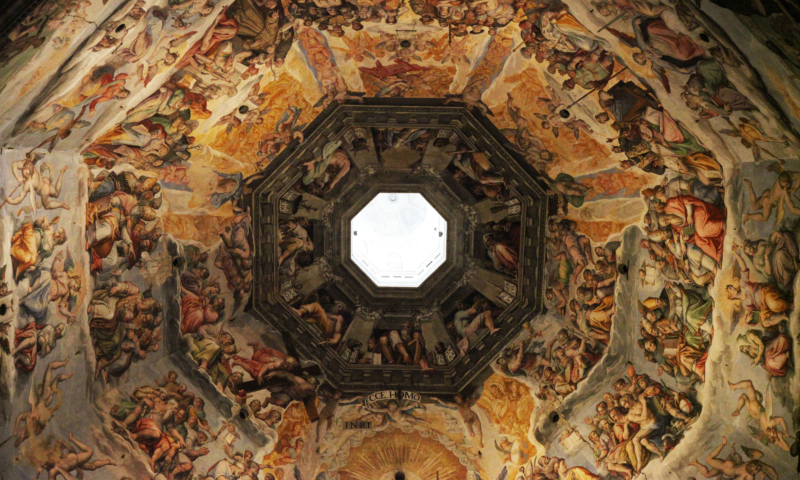 firenze interno affrescato della cupola della cattedrale di santa maria del fiore