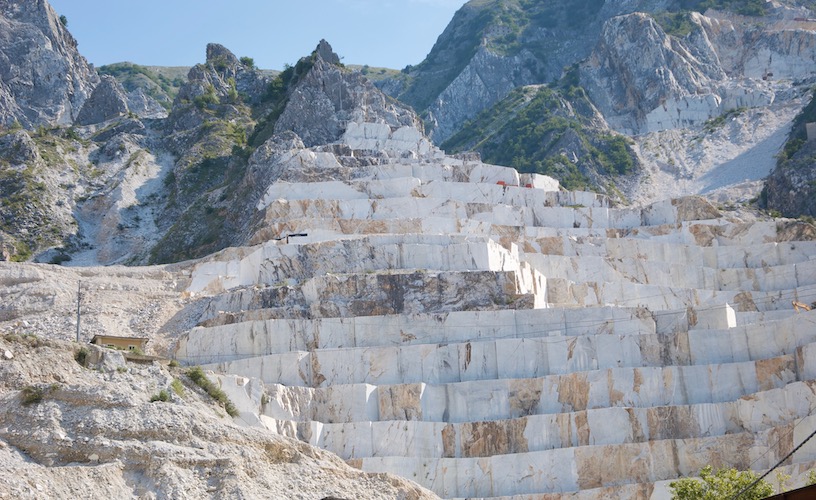 huge carrara marble quarry