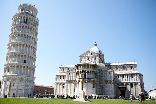 Pisa, the leaning tower in the miracles field.