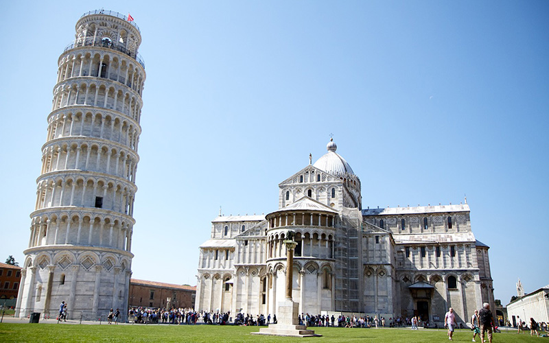 Pisa, the leaning tower in the miracles field.