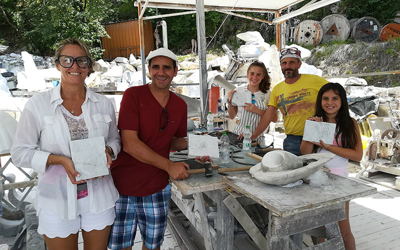 carrara scultura, prova a scolpire il marmo