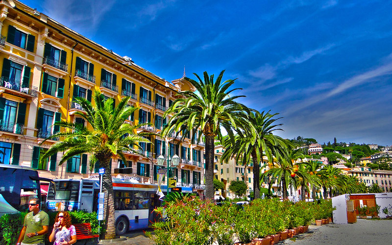 italian riviera, santa margherita, walkway by the sea