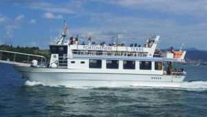 large motor boat for the 5 terre tour