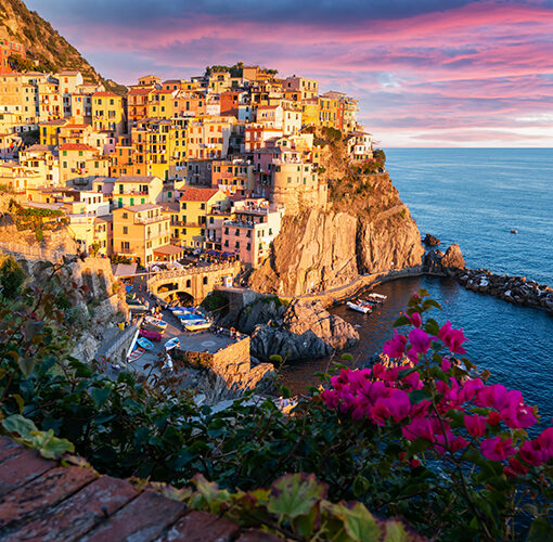 cinque terre manarola landscape from the sea