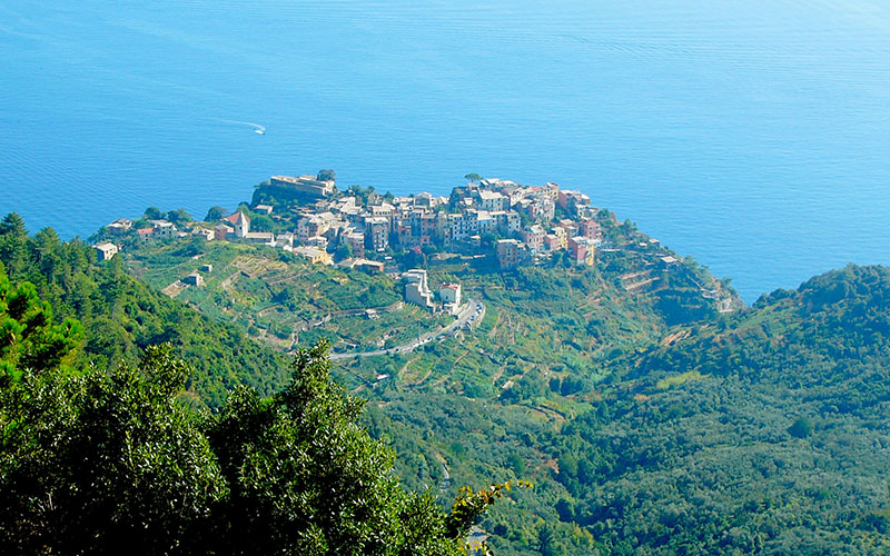 5 terre, corniglia view from the panoramic road