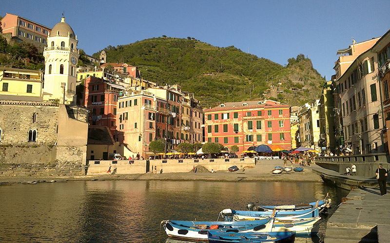 Cinque Terre coastline viewed from private boat
