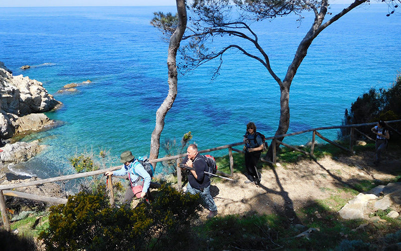 elba island hiking with sea view